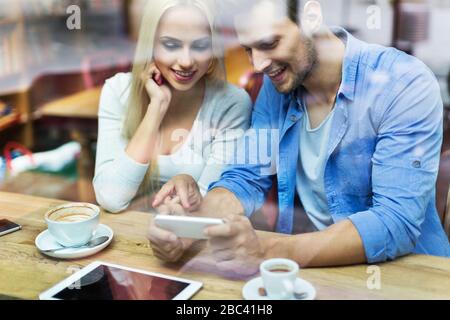 Young couple having fun outdoors Stock Photo