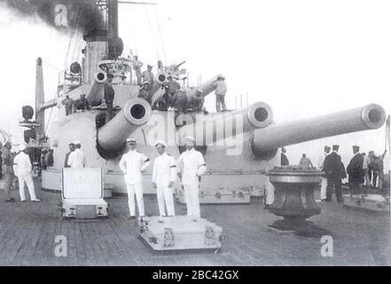 The gun turret on the SMS Tegetthoff refers to a naval artillery ...