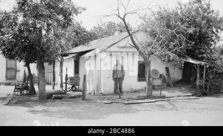 Gustav Rohrich Sod House, Bellwood, Nebraska - photograph. Stock Photo