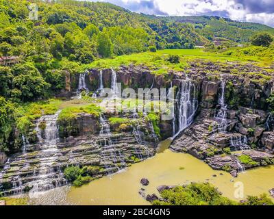 The big Pongour waterfall near Da Lat city, Vietnam Stock Photo