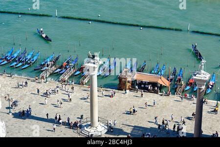 Gondolas on the banks of the Lagoon in Venice Stock Photo - Alamy
