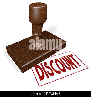 3D rubber stamp - discount Stock Photo