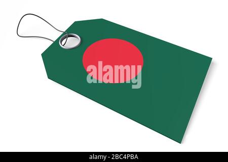 3D price tag, product made in Bangladesh Stock Photo