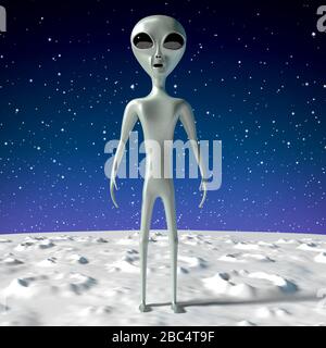 Alien/ extraterrestrial - 3D rendering Stock Photo