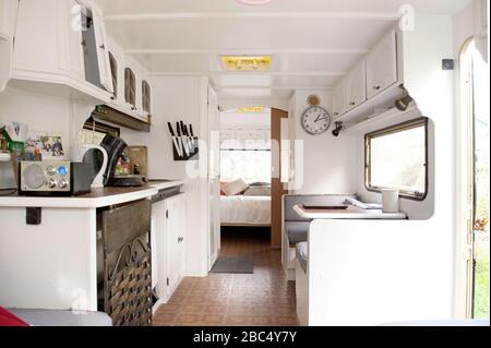 caravan ,tiny house,off the grid Stock Photo