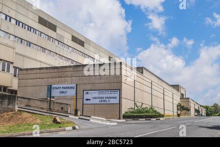 Johannesburg, South Africa, 14th March - 2020: Exterior of University Hospital.