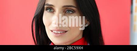 Charming thoughtful mature woman Stock Photo
