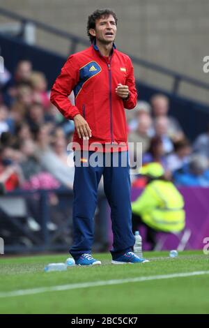 Spain's coach Luis Milla during the Spain v Japan, Mens Football, First ...