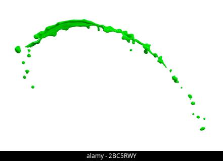 splendid green paint splash isolated on white background Stock Photo