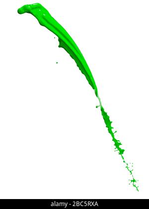 splendid green paint splash isolated on white background Stock Photo
