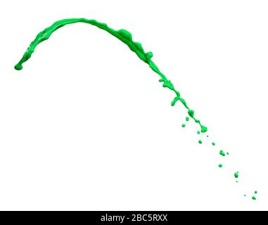 splendid green paint splash isolated on white background Stock Photo