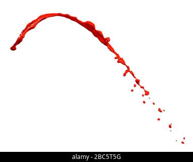 splendid red paint splash isolated on white background Stock Photo