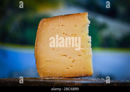 mix of artisanal cheese close up view Stock Photo