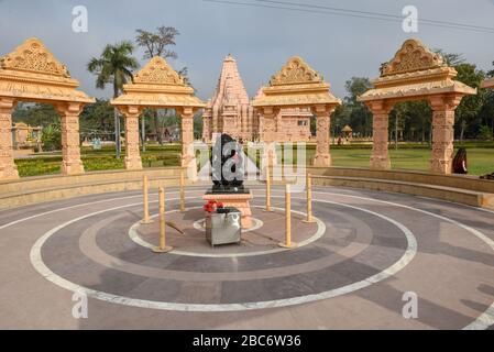 Hindu temple of Shashwat Dham near Sauraha in Nepal Stock Photo