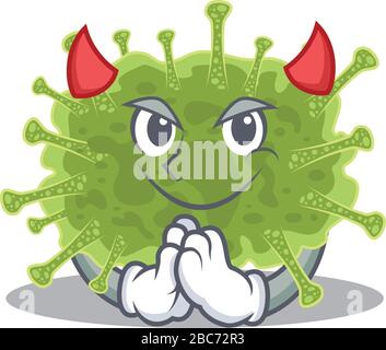 Haploviricotina dressed as devil cartoon character design style Stock Vector