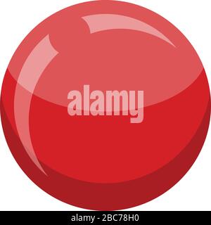 Croquet red ball icon, isometric style Stock Vector