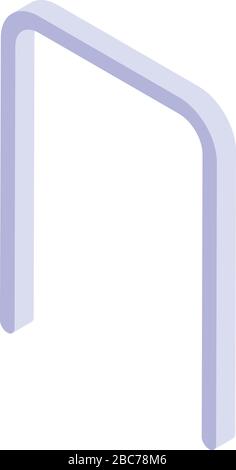 Croquet gate icon, isometric style Stock Vector