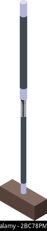 Croquet mallet icon, isometric style Stock Vector