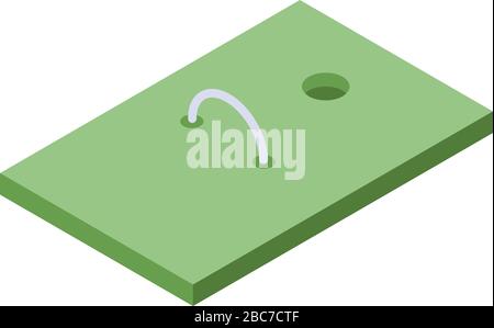Croquet field icon, isometric style Stock Vector