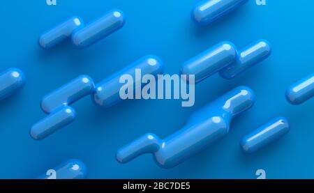 Abstract 3d render, background with shapes, modern graphic design Stock Photo