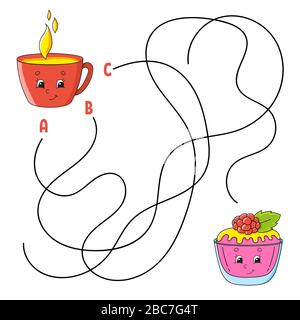 Cartoon Illustration Educational Maze Puzzle Game Children Dog Character  Sausage Stock Vector by ©izakowski 388259306