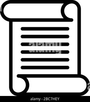 Theatre paper project icon, outline style Stock Vector