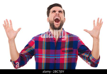 Man shouting Stock Photo