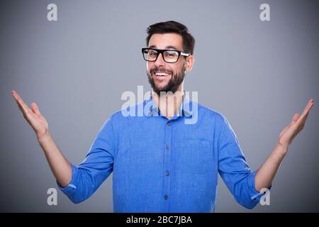 Young man gesturing Stock Photo
