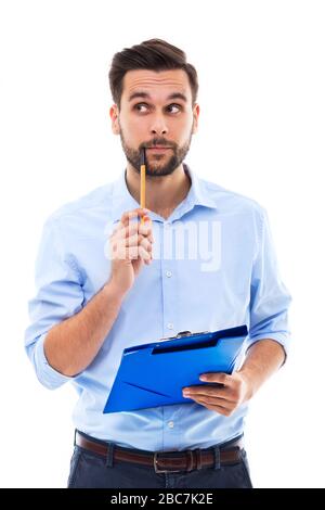 Young man thinking Stock Photo