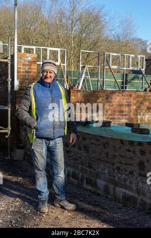 ST FAGANS, UNITED KINGDOM, FEBRUARY 6TH 2020. Andrew Price. Andrew Price is a stone mansion working at the St Fagans National Museum of History which Stock Photo