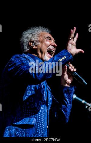 Skanderborg, Denmark. 11th, August 2018. The Welsh singer and songwriter Tom Jones performs a live concert during the Danish music festival SmukFest 2018. (Photo credit: Gonzales Photo - Lasse Lagoni). Stock Photo