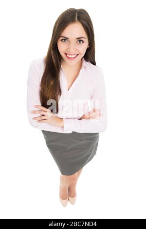 High angle view of young business woman Stock Photo