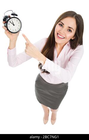 High angle view of young business woman Stock Photo