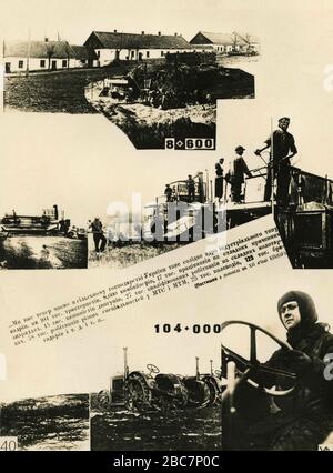Propaganda photo of the Stalin's second five-year plan for the development of the national economy of the Union of Soviet Socialist Republics (USSR), 1964 Stock Photo