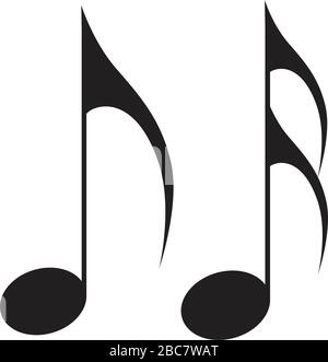Music note icon song melody vector flat isolated on white background Stock Vector