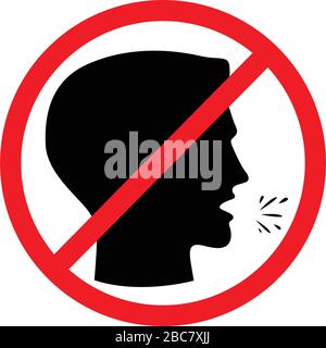 Two signs - do not cough, wear mask or respirator Stock Vector