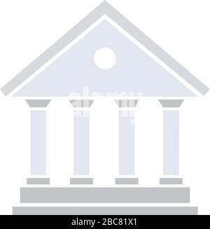 bank icon courthouse, library, government city hall, vector illustration banking icon Stock Vector