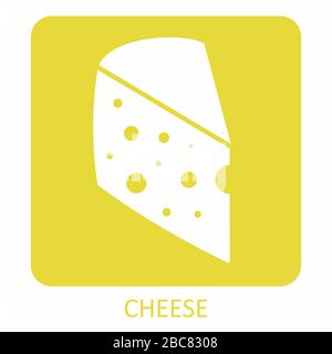 Cheese icon illustration Stock Vector