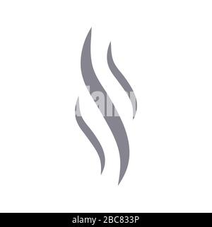 Smoke steam vector icon illustration on white Stock Vector
