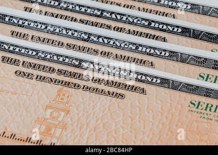 United States of America government savings bond series EE Stock Photo