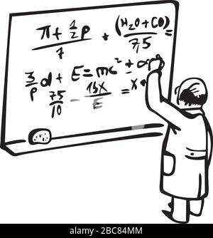 the teacher conducts the lesson Stock Vector
