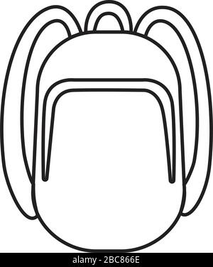 Backpack icon stroke symbol design vector illustration Stock Vector
