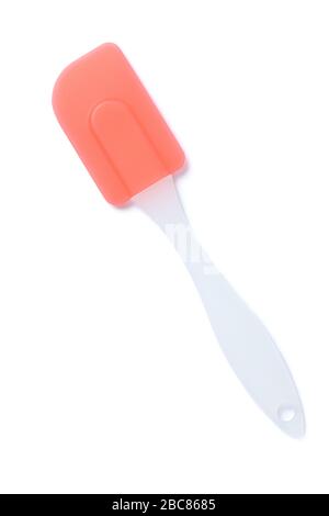 Silicone spatula isolated on a white background. High resolution photo. Full depth of field. Stock Photo
