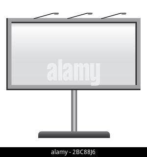 illustration of the empty template advertising billboard mockup Stock Vector