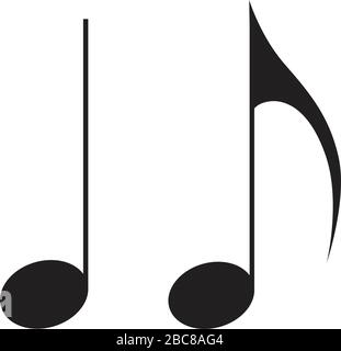 Music note icon song melody vector flat isolated on white background Stock Vector