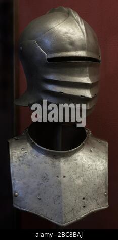 Italian Sallet. Venetian or Milanese (School of Missaglia). Ca.1500. Armoury. Grandmaster Palace. Valletta. Malta. Stock Photo