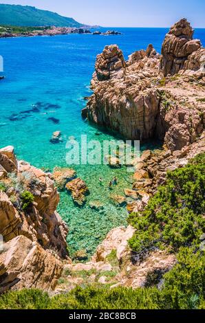 Rocky sea bay in Costa Paradiso, Sardinia - Italy Stock Photo