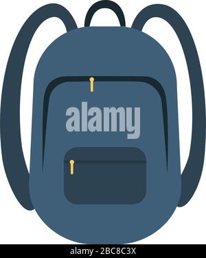 Backpack icon flat vector illustration isolated eps 10 Stock Vector
