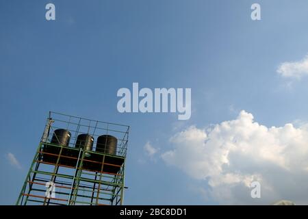 Water tank on the sky Stock Photo