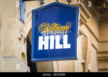William Hill  betting shop signage Stock Photo